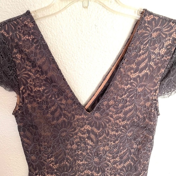 H&M grey lace overlay dress size 4 - Picture 2 of 10